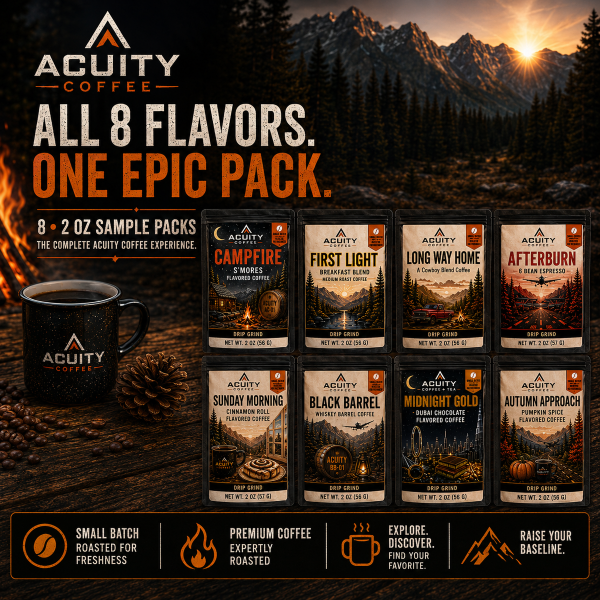 The Acuity Eight — Complete Coffee Sample Pack